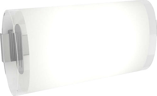 Applique-Contemporanea-Oval-Tube-Metallo-Cromo-Vetro-Satinato-Trasp-2-Luci-G9