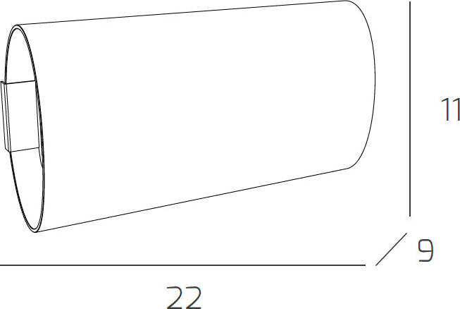 Applique-Contemporanea-Oval-Tube-Metallo-Cromo-Vetro-Satinato-Trasp-2-Luci-G9