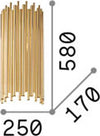 Applique-Contemporanea-Pan-Metallo-Oro-2-Luci-E14