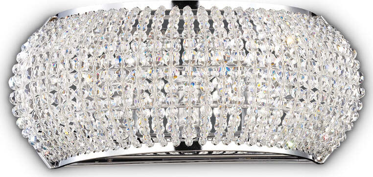 Applique-Contemporanea-Pasha'-Metallo-Cristallo-Cromo-3-Luci-G9-3W-3000K