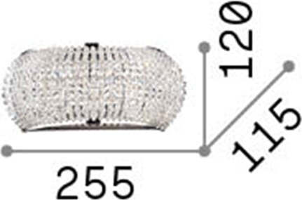 Applique-Contemporanea-Pasha'-Metallo-Cristallo-Cromo-3-Luci-G9-3W-3000K