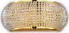 Applique-Contemporanea-Pasha'-Metallo-Cristallo-Oro-3-Luci-G9-3W-3000K