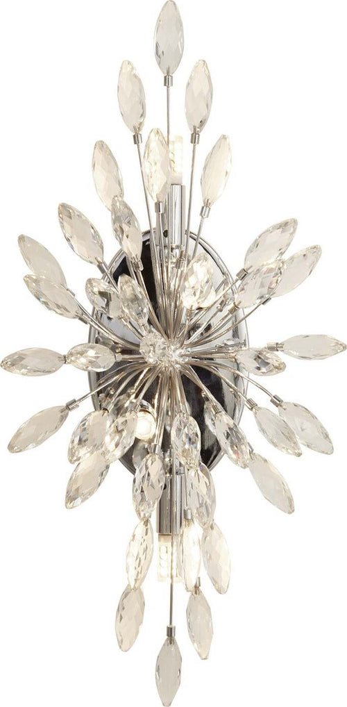 Applique-Contemporanea-Pavone-Acciaio-Cromo-Cristallo-4-Luci-G9