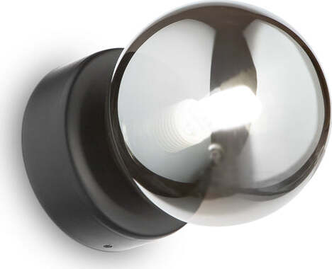 Applique-Contemporanea-Perlage-Metallo-Nero-1-Luce-3W-3000K-Luce-Calda
