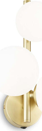 Applique-Contemporanea-Perlage-Metallo-Ottone-3-Luci-G9-3W-3000K-Luce-Calda