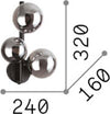 Applique-Contemporanea-Perlage-Metallo-Ottone-3-Luci-G9-3W-3000K-Luce-Calda