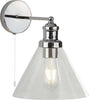 Applique-Contemporanea-Piramide-Acciaio-Cromo-Vetro-Trasparente-1-Luce-E27