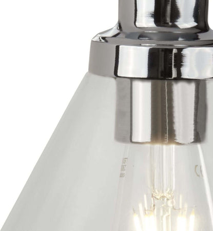Applique-Contemporanea-Piramide-Acciaio-Cromo-Vetro-Trasparente-1-Luce-E27