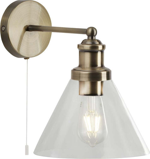 Applique-Contemporanea-Piramide-Acciaio-Ottone-Vetro-Trasparente-1-Luce-E27
