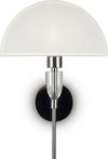 Applique-Contemporanea-Prima-Metallo-Cromo-Diffusore-Cotone-Bianco