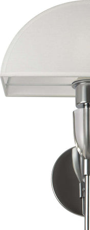 Applique-Contemporanea-Prima-Metallo-Cromo-Diffusore-Cotone-Bianco