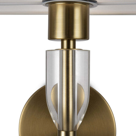 Applique-Contemporanea-Prima-Metallo-Ottone-Diffusore-Cotone-Bianco