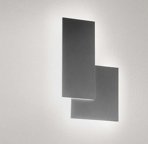 Applique-Contemporanea-Quantic-Alluminio-Grigio-Led-Integrato-23W