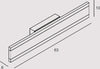 Applique-Contemporanea-Rail-Alluminio-Foglia-Argento-Led-34W