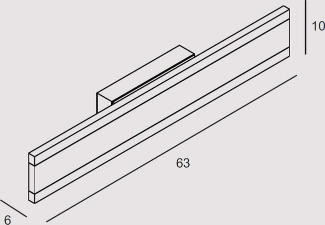 Applique-Contemporanea-Rail-Alluminio-Foglia-Argento-Led-34W