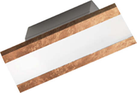 Applique-Contemporanea-Rail-Alluminio-Foglia-Rame-Led-14W