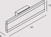 Applique-Contemporanea-Rail-Alluminio-Foglia-Rame-Led-22W