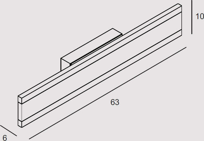 Applique-Contemporanea-Rail-Alluminio-Nero-Led-34W