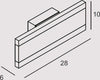 Applique-Contemporanea-Rail-Alluminio-Tortora-Led-14W