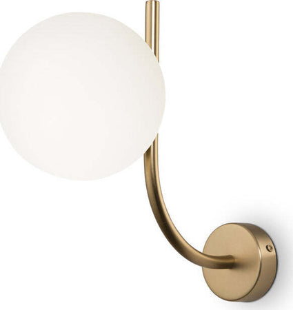 Applique-Contemporanea-Rendez-Vous-In-Metallo-Ottone-1-Luce-E-Diffusore-Bianco