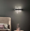 Applique-Contemporanea-Ribbon-Metallo-Nero-E-Vetro-In-Piastra-Led-5,8+5,8W