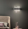 Applique-Contemporanea-Ribbon-Metallo-Nero-E-Vetro-In-Piastra-Led-5,8+5,8W