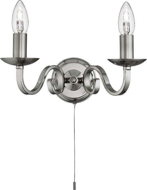 Applique-Contemporanea-Richmond-Acciaio-Argento-2-Luci-E14