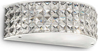 Applique-Contemporanea-Roma-Metallo-Cristallo-Cromo-2-Luci-3W-3000K-Luce-Calda
