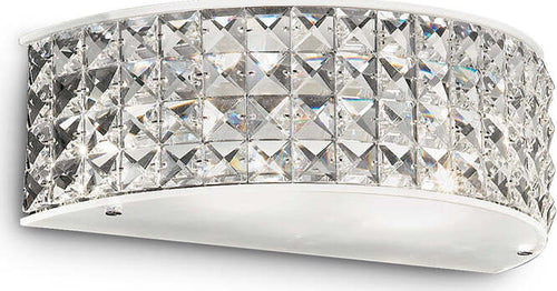 Applique-Contemporanea-Roma-Metallo-Cristallo-Cromo-2-Luci-3W-3000K-Luce-Calda