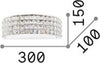 Applique-Contemporanea-Roma-Metallo-Cristallo-Cromo-2-Luci-3W-3000K-Luce-Calda