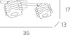 Applique-Contemporanea-Rubik-Metallo-Cromo-Diffusore-Cristallo-2-Luci-G9