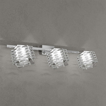 Applique-Contemporanea-Rubik-Metallo-Cromo-Diffusore-Cristallo-3-Luci-G9