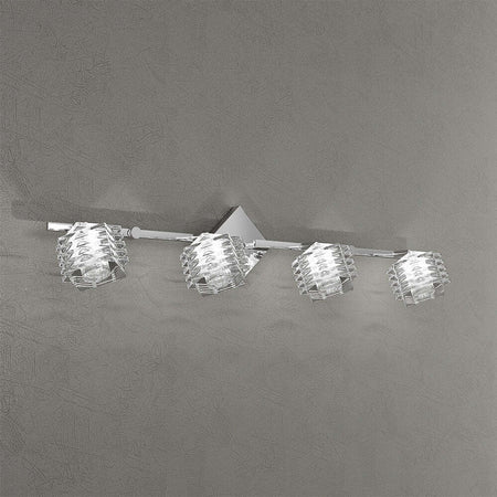 Applique-Contemporanea-Rubik-Metallo-Cromo-Diffusore-Cristallo-4-Luci-G9