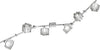 Applique-Contemporanea-Rubik-Metallo-Cromo-Diffusore-Cristallo-6-Luci-G9