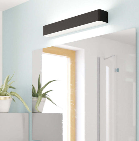 Applique-Contemporanea-Sania-5-Led-Acciaio-Nero-E-Bianco