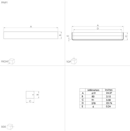 Applique-Contemporanea-Sania-5-Led-Acciaio-Nero-E-Bianco