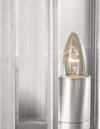 Applique-Contemporanea-Scatola-Acciaio-Argento-Vetro-1-Luce-E27