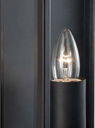 Applique-Contemporanea-Scatola-Acciaio-Nero-Vetro-1-Luce-E27