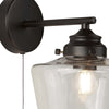 Applique-Contemporanea-School-House-Acciaio-Nero-Vetro-Trasparente-1-Luce-E27