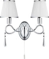 Applique-Contemporanea-Semplicità-Acciaio-Cromo-Vetro-2-Luci-E14