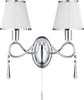 Applique-Contemporanea-Semplicità-Acciaio-Cromo-Vetro-2-Luci-E14