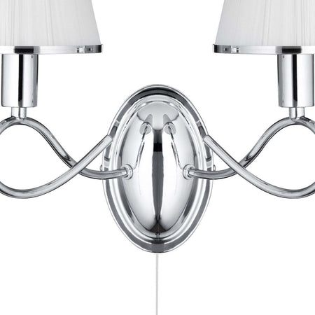 Applique-Contemporanea-Semplicità-Acciaio-Cromo-Vetro-2-Luci-E14