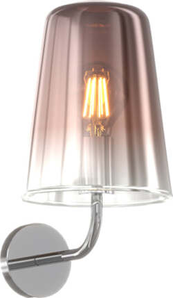 Applique-Contemporanea-Shaded-Metallo-Cromo-Vetro-Rame-1-Luce-E27
