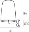 Applique-Contemporanea-Shaded-Metallo-Cromo-Vetro-Rame-1-Luce-E27