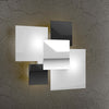 Applique-Contemporanea-Shadow-Metallo-Bianco-Vetro-Nero-4-Luci-E27-46Cm