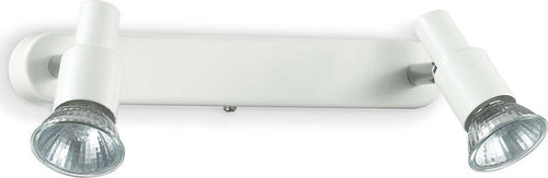 Applique-Contemporanea-Slem-Metallo-Bianco-2-Luci-Gu10-10W-3000K-Luce-Calda