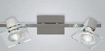 Applique-Contemporanea-Square-Metallo-Cromo-Vetro-Bianco-Extrachiaro-2-Luci-Gu10