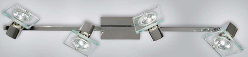 Applique-Contemporanea-Square-Metallo-Cromo-Vetro-Bianco-Extrachiaro-4-Luci-Gu10