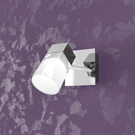 Applique-Contemporanea-Sunny-Metallo-Cromo-Vetro-Satinato-1-Luce-G9