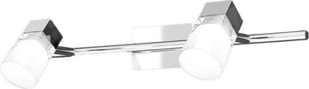 Applique-Contemporanea-Sunny-Metallo-Cromo-Vetro-Satinato-2-Luci-G9